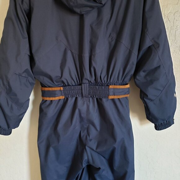 Obermeyer Vintage Milano II Ski Snowsuit Hooded Embroidered Navy Size Women's 10 - Picture 9 of 12